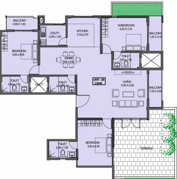 Esteem Emblem (3BHK+4T (2,090 sq ft) 2090 sq ft)