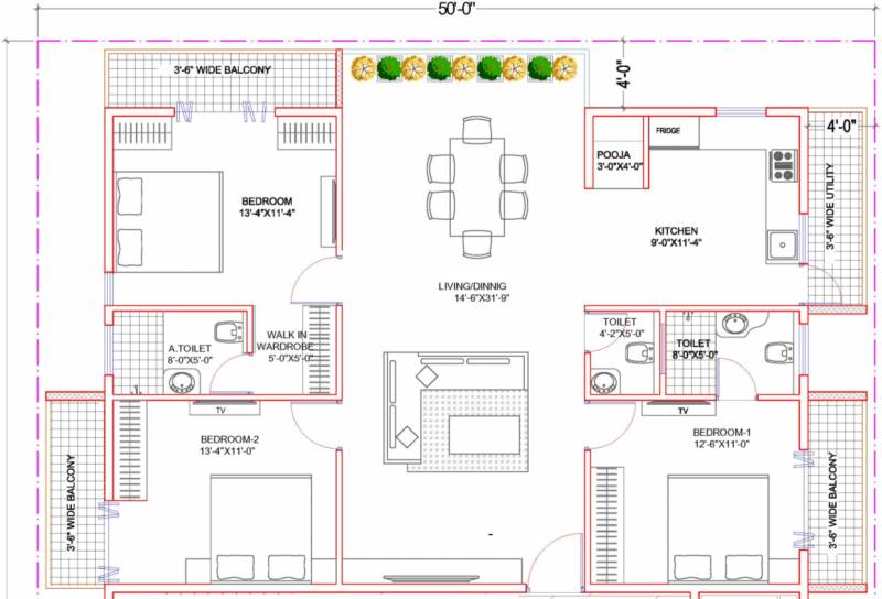 Rajarajeshware Parswa Prakruthi (3BHK+3T (1,830 sq ft)   Pooja Room 1830 sq ft)