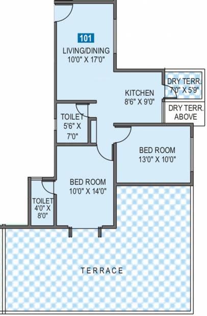Tyagi Brookside (2BHK+2T (1,225 sq ft) 1225 sq ft)