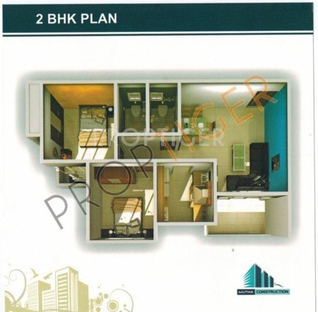 Mutha Sai Dham Floor Plan (2BHK+2T)