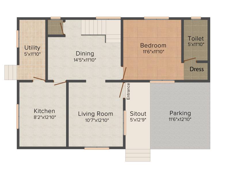 Mather Green Ranch (3BHK+4T (1,850 sq ft) 1850 sq ft)