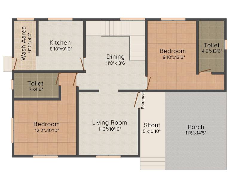 Mather Green Ranch (4BHK+4T (2,000 sq ft) 2000 sq ft)