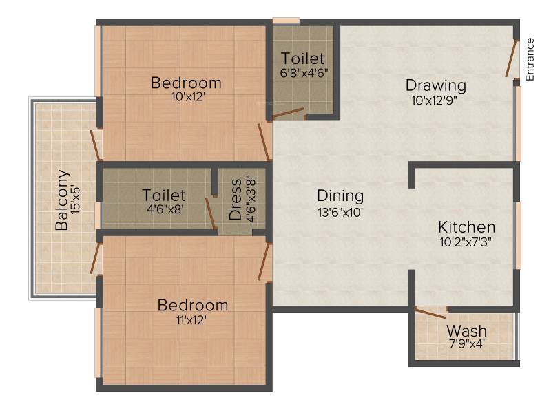Lakshmi Aashraya Enclave (2BHK+2T (1,050 sq ft) 1050 sq ft)