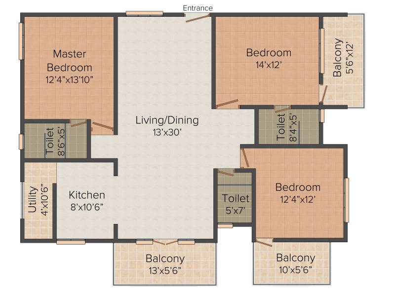 Sahasra Grand (3BHK+3T (1,660 sq ft) 1660 sq ft)