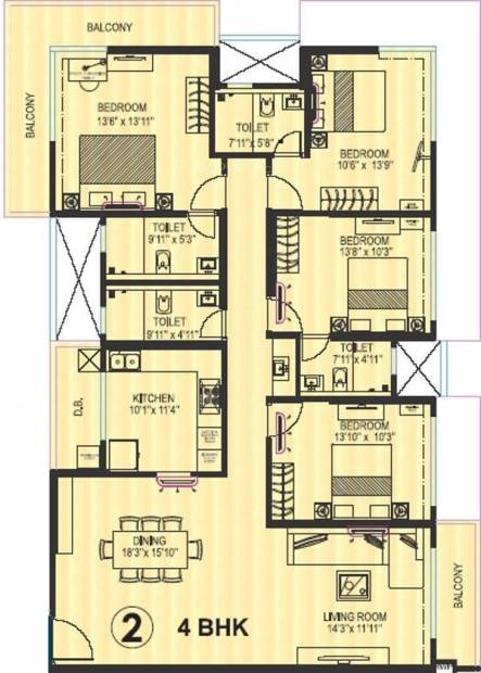 Kanakia Levels (4BHK+4T (2,775 sq ft) 2775 sq ft)