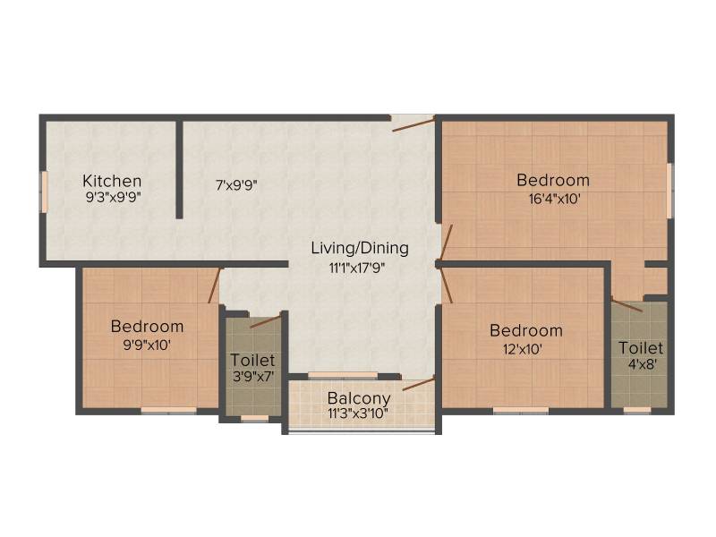 Sakthivel Sai Sadhan (3BHK+3T (1,180 sq ft) 1180 sq ft)