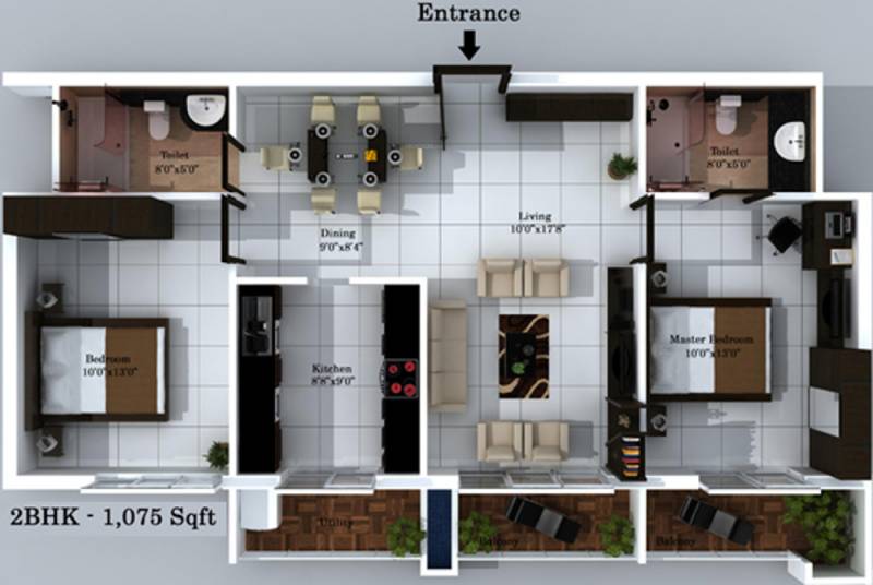 ACE Promoters And Developers Apple Mathura (2BHK+2T (1,075 sq ft) 1075 sq ft)