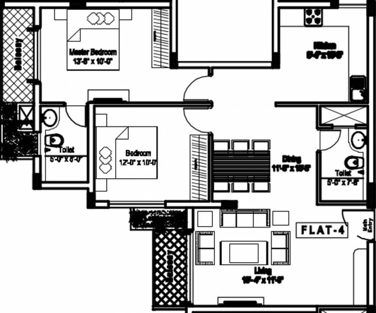 ACE Promoters And Developers Apple Mathura (2BHK+2T (1,180 sq ft) 1180 sq ft)