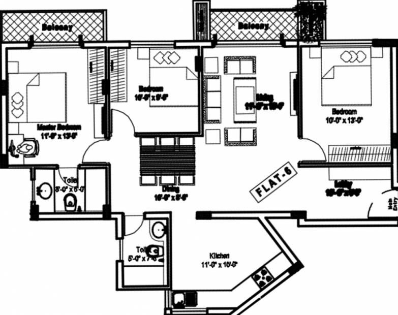 ACE Promoters And Developers Apple Mathura (3BHK+2T (1,400 sq ft) 1400 sq ft)