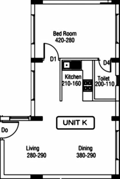 MYS Platinum Heights (1BHK+1T (640 sq ft) 640 sq ft)