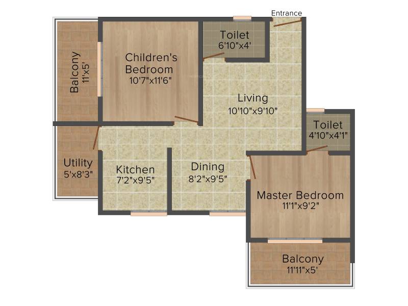 Laasya Pride (2BHK+2T (972 sq ft) 972 sq ft)