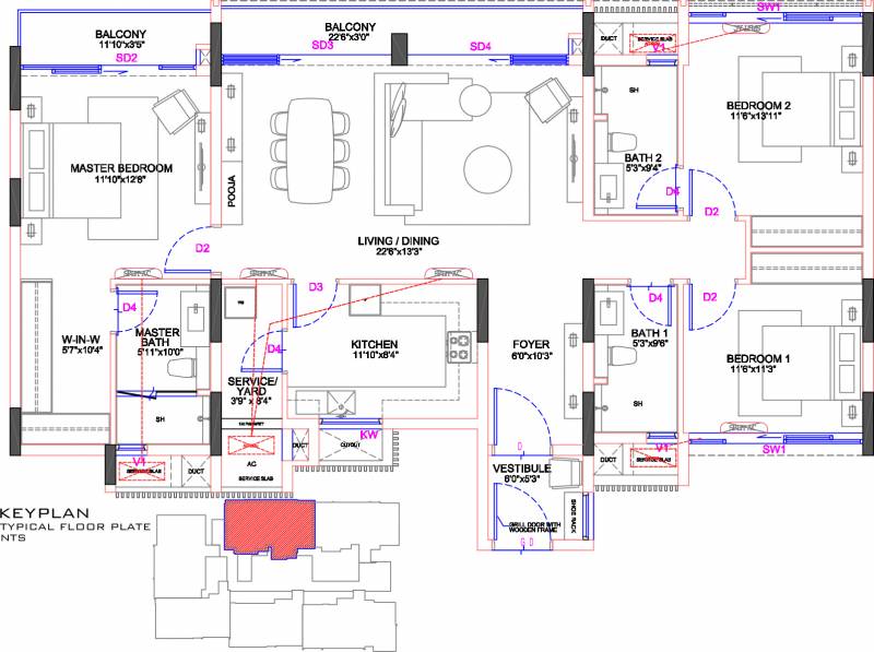Olympia Jayanthi Residences (3BHK+3T (1,832 sq ft) 1832 sq ft)