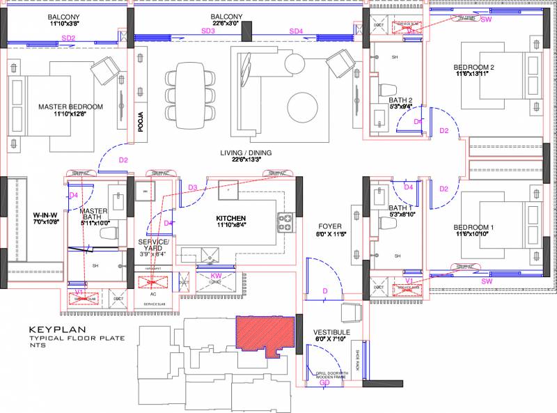 Olympia Jayanthi Residences (3BHK+3T (1,871 sq ft) 1871 sq ft)