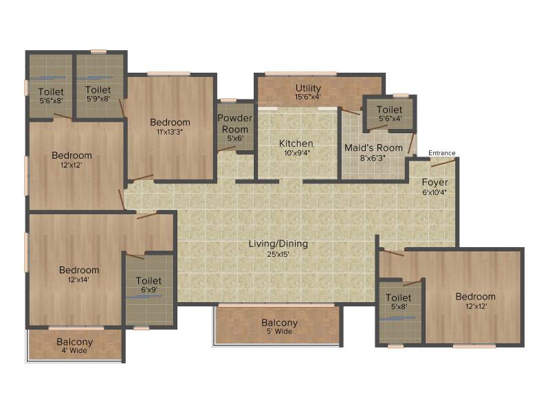 Prestige Hillside Gateway (4BHK+5T (2,548 sq ft) + Servant Room 2548 sq ft)
