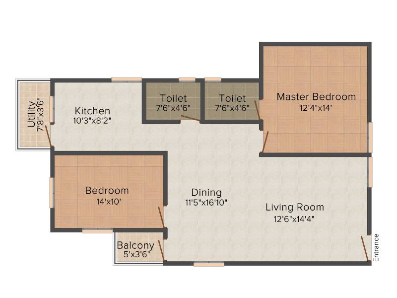 AR Manjunatha Regency (2BHK+2T (1,089 sq ft) 1089 sq ft)