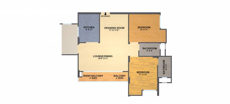 Ruby Sky Notes (2BHK+2T (1,284 sq ft) 1284 sq ft)