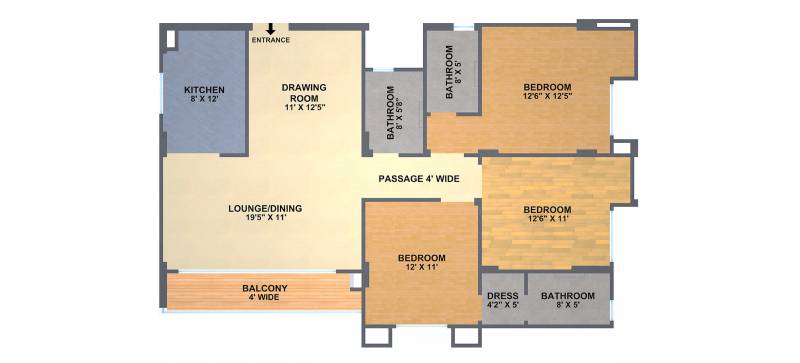 Ruby Sky Notes (3BHK+3T (1,685 sq ft) 1685 sq ft)