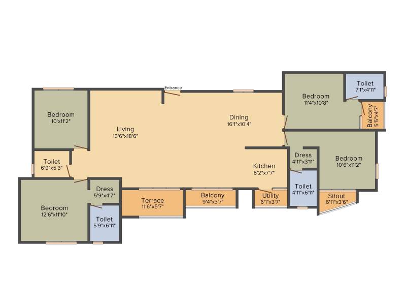 Kolte Patil Mirabilis (4BHK+4T (2,282 sq ft) 2282 sq ft)
