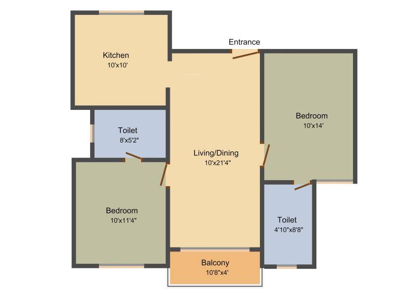 Etica Atmagyan (2BHK+2T (984 sq ft) 984 sq ft)