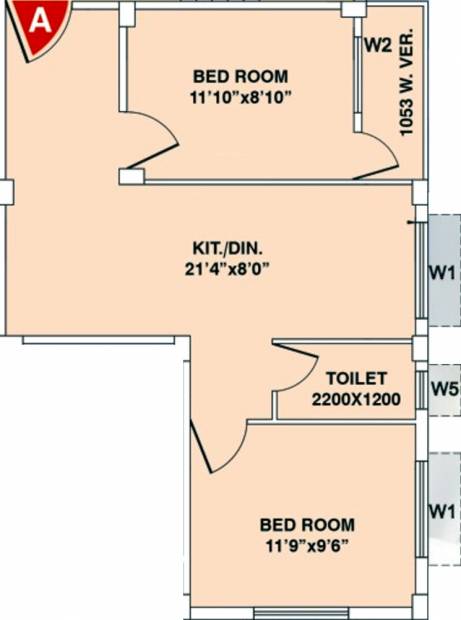 Swapnoneer Digi Kabya (2BHK+1T (810 sq ft) 810 sq ft)