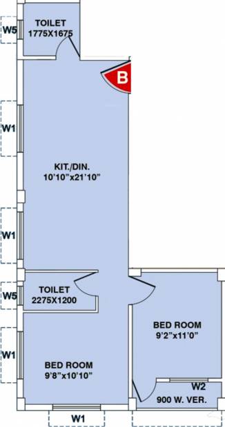 Swapnoneer Digi Kabya (2BHK+2T (864 sq ft) 864 sq ft)