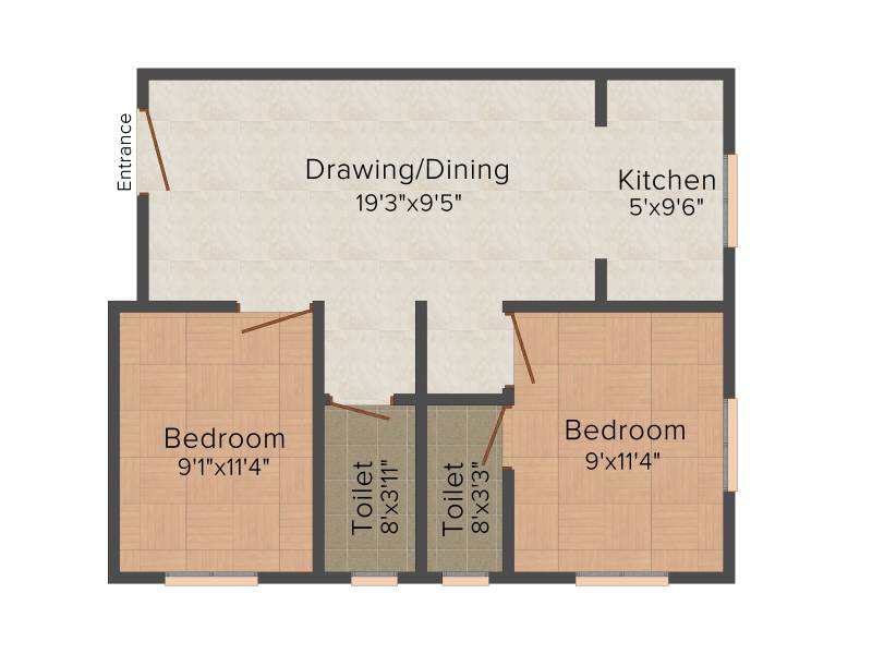 Aatreyee Sonatanee (2BHK+1T (769 sq ft) 769 sq ft)