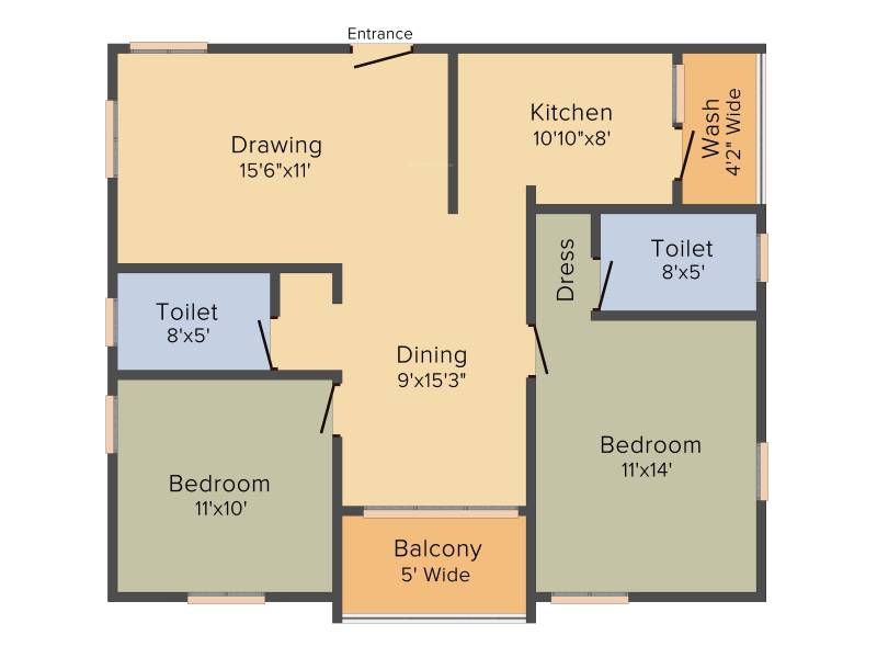 R S Developers Bangalore Green View (2BHK+2T (1,146 sq ft) 1146 sq ft)