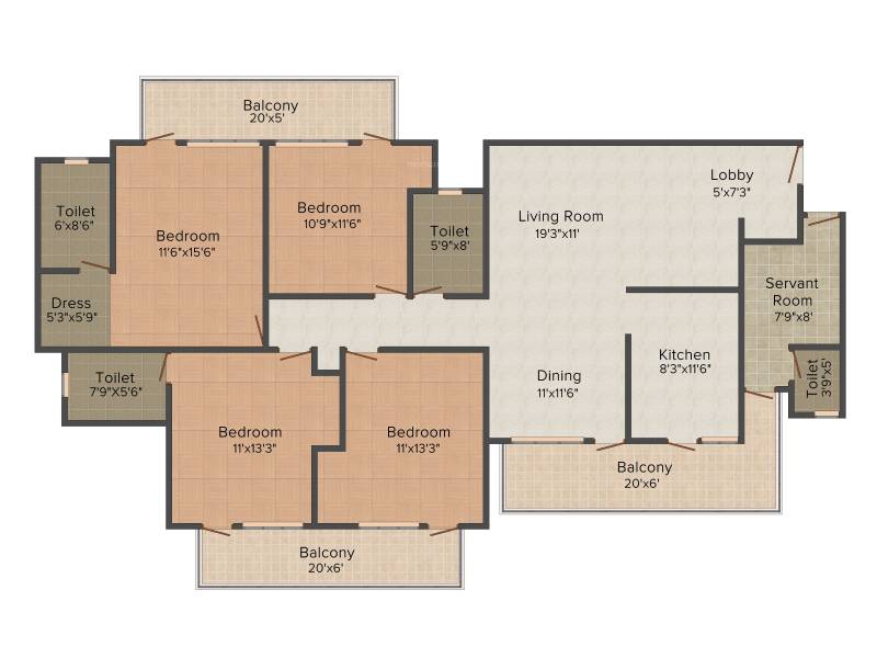CHD Avenue 71 (4BHK+3T (2,193 sq ft) + Servant Room 2193 sq ft)