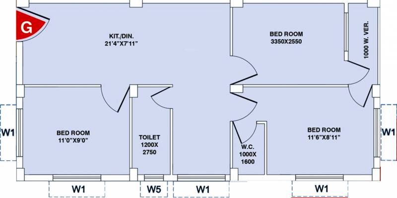 Swapnoneer Digi Kabya (3BHK+2T (1,003 sq ft) 1003 sq ft)