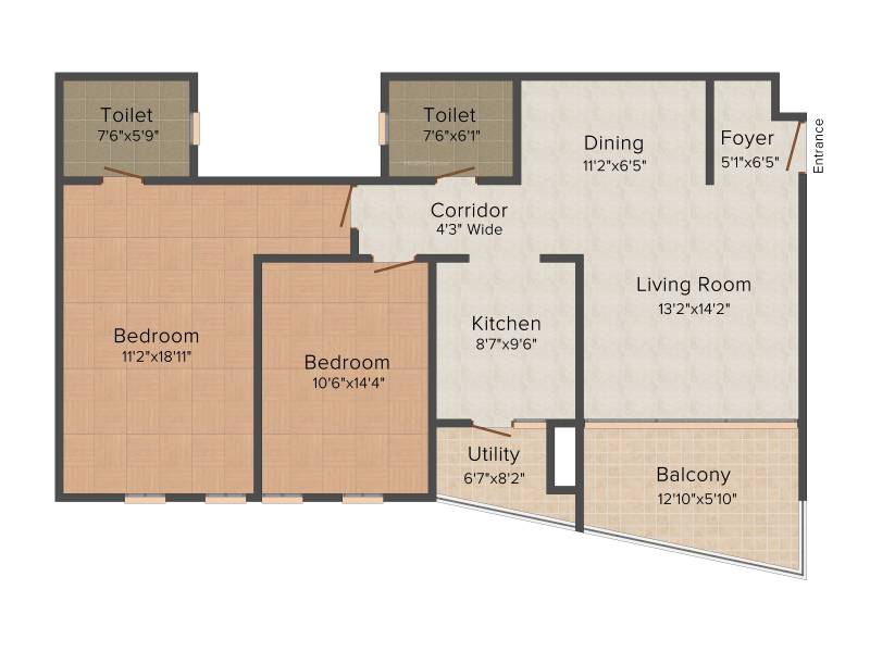 Mantri Lithos (2BHK+2T (1,440 sq ft) 1440 sq ft)