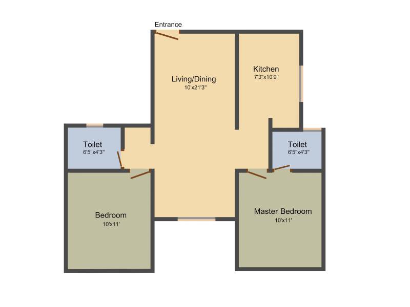 Jayaswathy Swathy Nest (2BHK+2T (870 sq ft) 870 sq ft)
