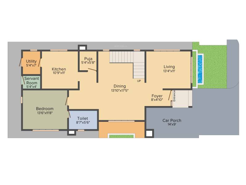 SRK The Villagio (4BHK+5T (3,850 sq ft)   Servant Room 3850 sq ft)