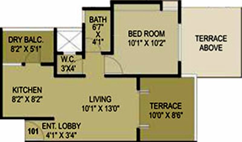 Atrium Skyward (1BHK+1T (680 sq ft) 680 sq ft)