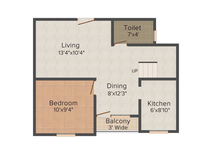 Afraah Spring Field (2BHK+2T (1,140 sq ft)   Study Room 1140 sq ft)