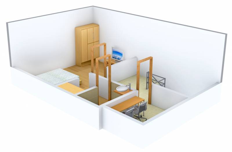 Afraah Spring Field (2BHK+2T (1,140 sq ft)   Study Room 1140 sq ft)