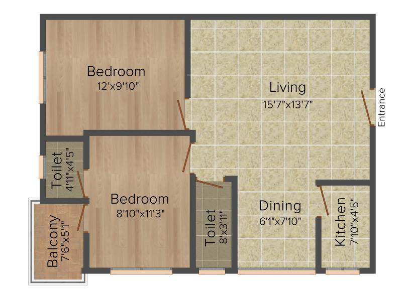 Orion Dingamanik (2BHK+2T (867 sq ft) 867 sq ft)
