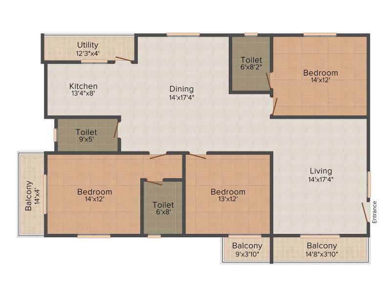 Sumadhura Srinivasam (3BHK+3T (2,000 sq ft) 2000 sq ft)