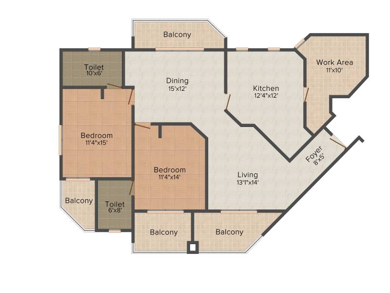 Ultima Skymax (2BHK+2T (1,957 sq ft) 1957 sq ft)