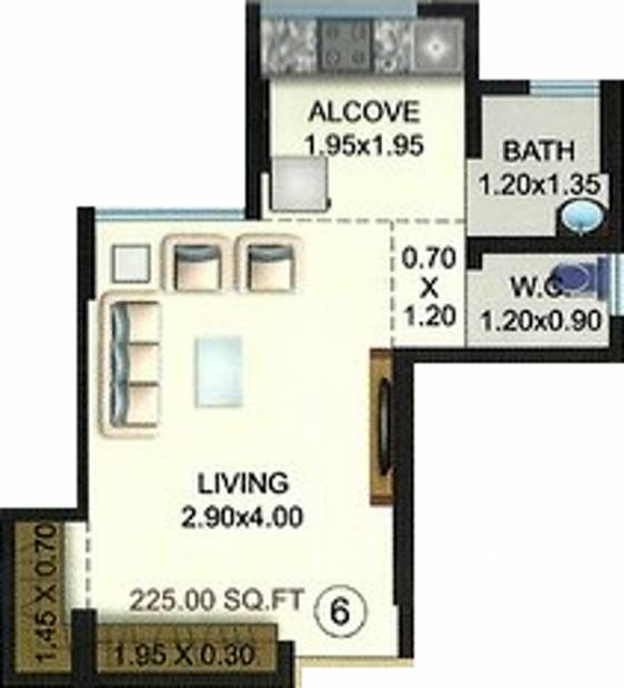 Shraddha Infinity (1BHK+1T (225 sq ft) 225 sq ft)