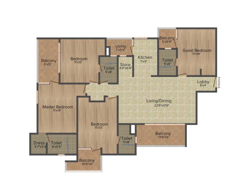 Vanshi Royal Dwarka Residency (4BHK+4T (2,175 sq ft) 2175 sq ft)