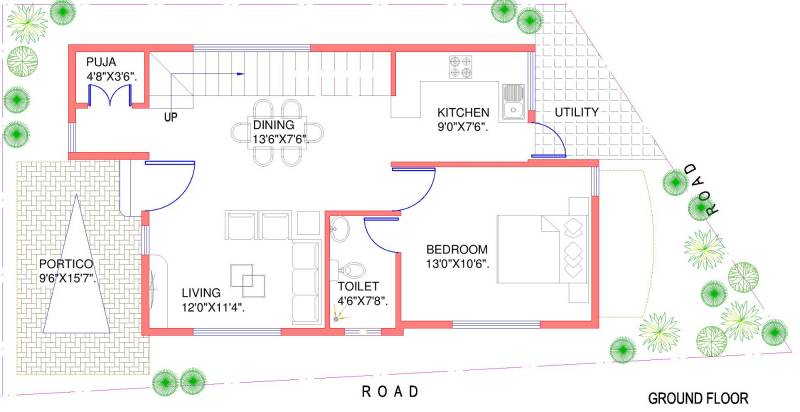  Samba (3BHK+3T (1,400 sq ft) + Study Room 1400 sq ft)
