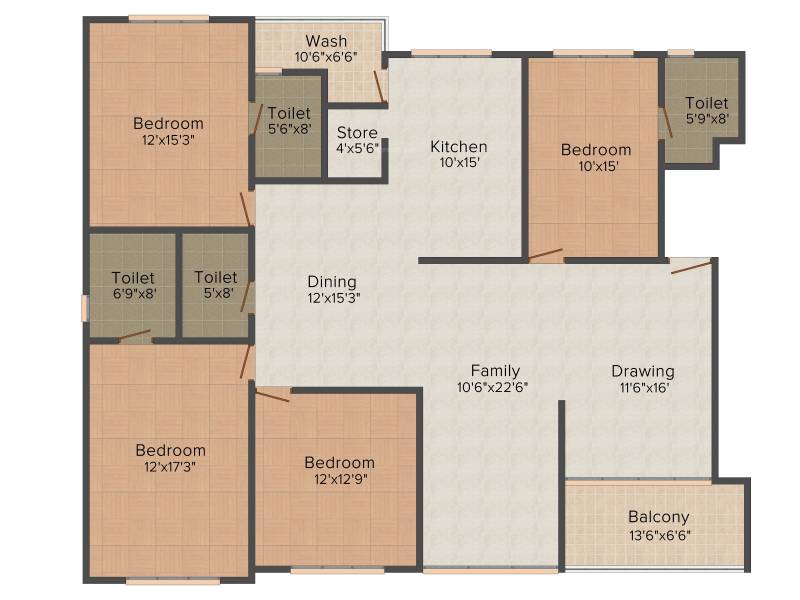Deep Indraprasth Kadamb (4BHK+4T (3,000 sq ft) 3000 sq ft)