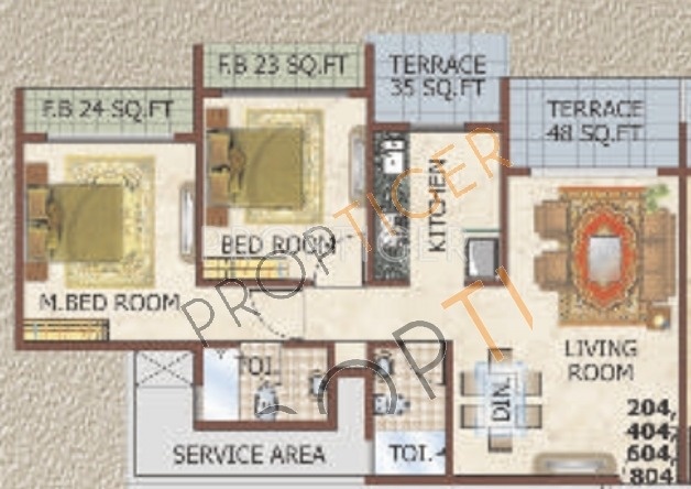 Shree Aura (2BHK+2T (1,061 sq ft) 1061 sq ft)