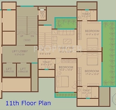 PR Builders Chitra Floor Plan (4BHK+4T)