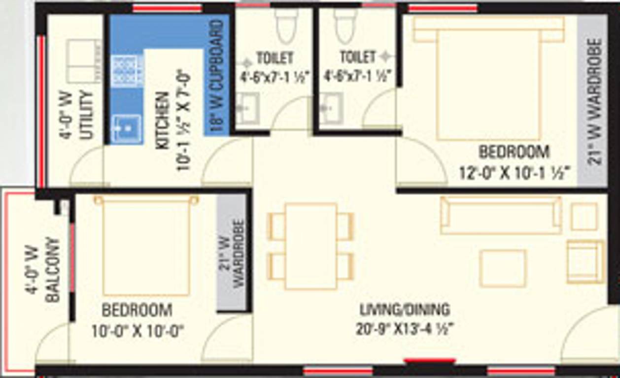 MVV Srinivasa Nilayam (2BHK+2T (1,141 sq ft) 1141 sq ft) MVV Srinivasa Nilayam (2BHK+2T (1,141 sq ft) 1141 sq ft)