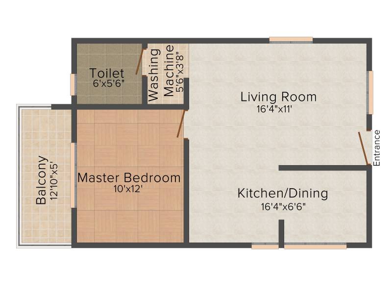I Land Expressions (1BHK+1T (700 sq ft) 700 sq ft)
