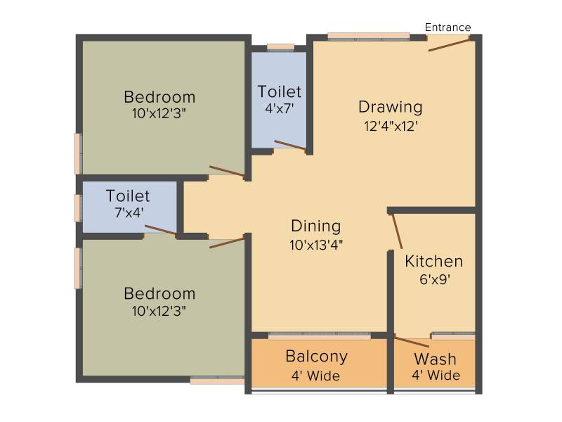 Lakshmi Prestige (2BHK+2T (970 sq ft) 970 sq ft)