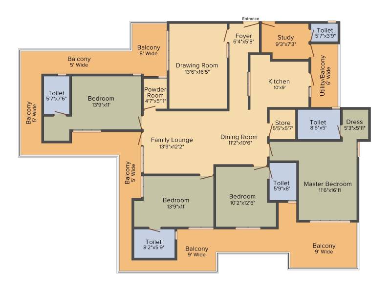 Shantiniketan Prakriti (4BHK+5T (2,950 sq ft) + Servant Room 2950 sq ft)