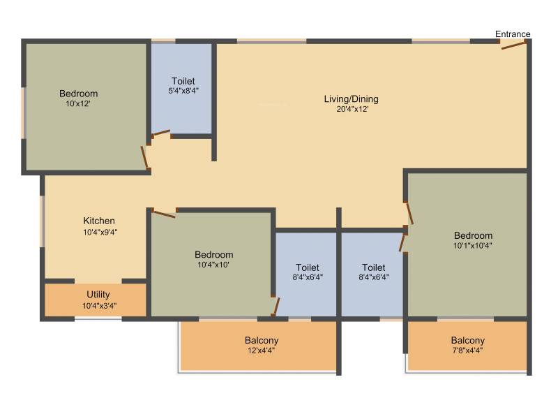 Rajarajeshware Prernaa (3BHK+3T (1,645 sq ft) 1645 sq ft)