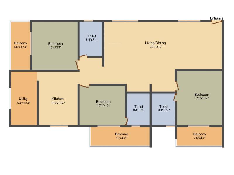 Rajarajeshware Prernaa (3BHK+3T (1,840 sq ft) 1840 sq ft)